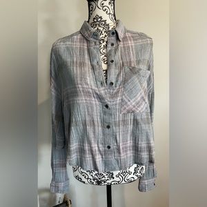 Free People Long Sleeve Crop Top EUC